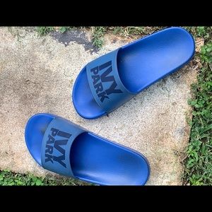 Navy blue Ivy Park slides